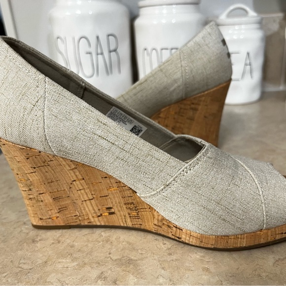 TOMS Stella Classic Cork Wedge size 8.5 - Picture 5 of 8